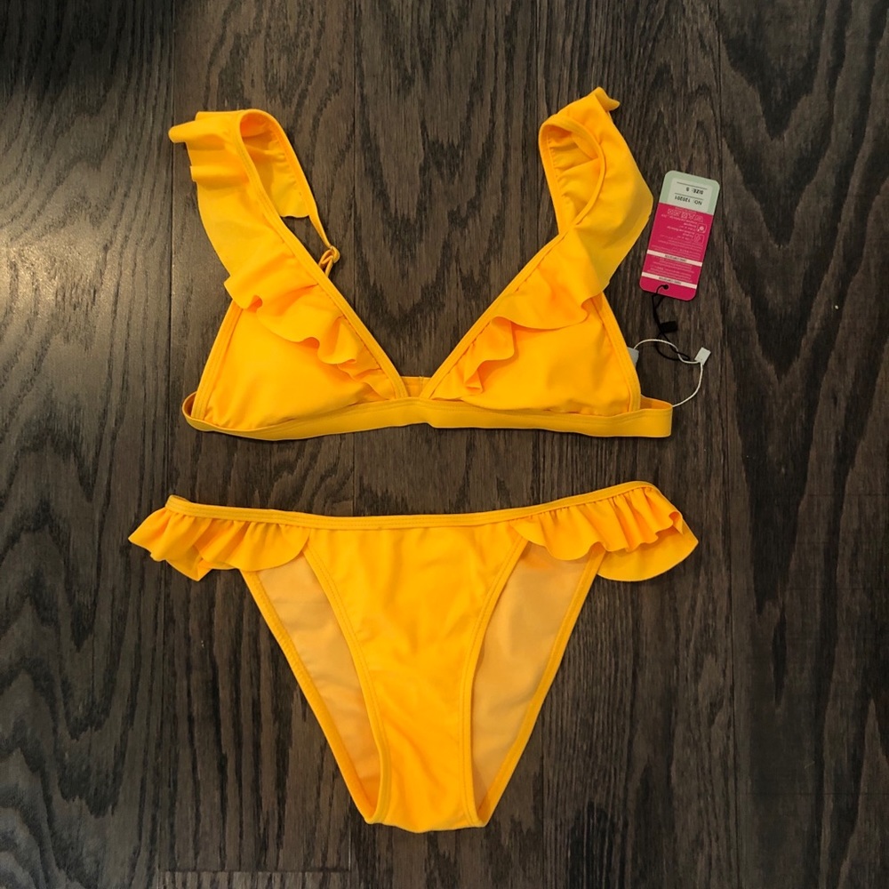 NWT shein yellow bikini
